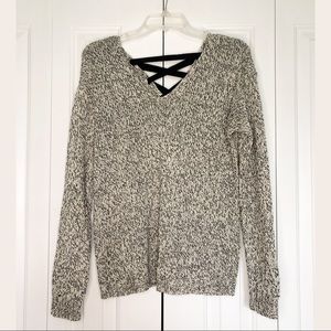 Lace-Up Sweater